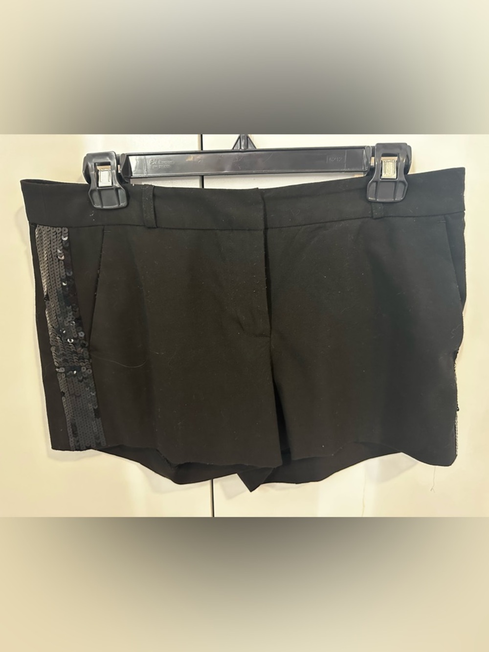 MICHAEL Michael Kors Black Pull-On Women's Shorts With Sequins